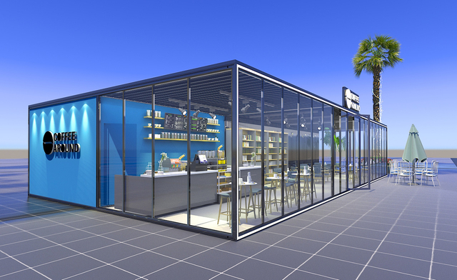 Enclosed or semi-enclosed cafes around