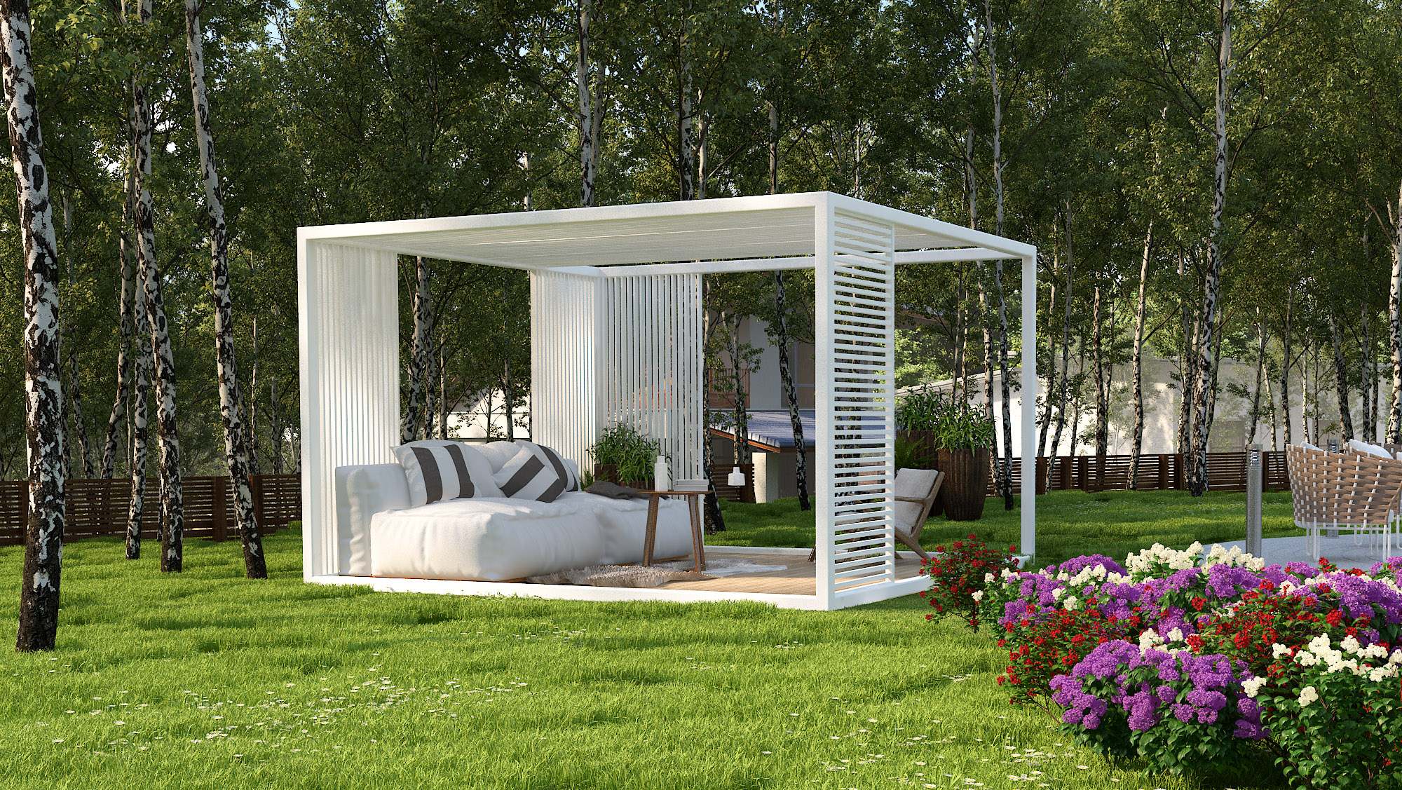 pergola in a garden